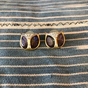 Anthropologie owl earrings